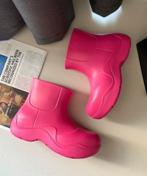 MANGROVE（マングローブ）の「ショートボリュームレインブーツ（レインシューズ・レディース・ブラック/ブラウン/ピンク/グリーン/ライトピンク・SMALL/MEDIUM/LARGE）」の20枚目の写真