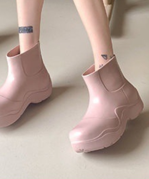 MANGROVE（マングローブ）の「ショートボリュームレインブーツ（レインシューズ・レディース・ブラック/ブラウン/ピンク/グリーン/ライトピンク・SMALL/MEDIUM/LARGE）」の19枚目の写真