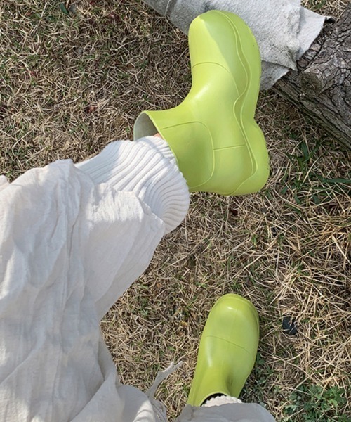 MANGROVE（マングローブ）の「ショートボリュームレインブーツ（レインシューズ・レディース・ブラック/ブラウン/ピンク/グリーン/ライトピンク・SMALL/MEDIUM/LARGE）」の15枚目の写真