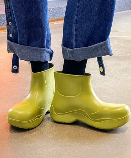 MANGROVE（マングローブ）の「ショートボリュームレインブーツ（レインシューズ・レディース・ブラック/ブラウン/ピンク/グリーン/ライトピンク・SMALL/MEDIUM/LARGE）」の14枚目の写真