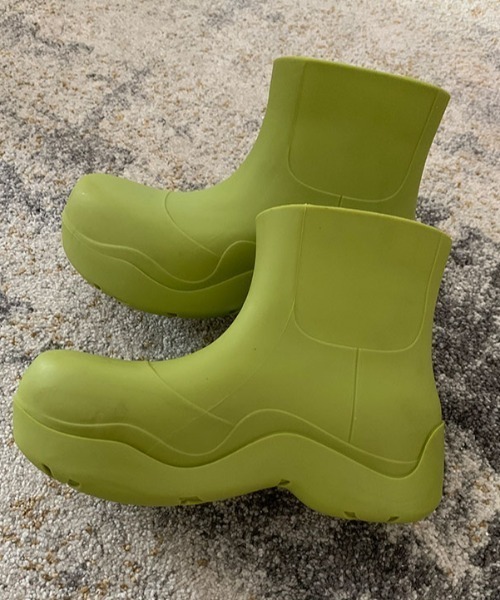 MANGROVE（マングローブ）の「ショートボリュームレインブーツ（レインシューズ・レディース・ブラック/ブラウン/ピンク/グリーン/ライトピンク・SMALL/MEDIUM/LARGE）」の13枚目の写真