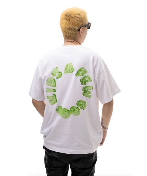 A FEW GOOD KIDS(ア フュー グッド キッズ)の「A'GEM/9 × .kom『A FEW GOOD KIDS/ア フュー グッド キッズ』CRYSTAL CIRCLE LOGO TEE/クリスタル サークルロゴ ベーシック 半袖Tシャツ(Tシャツ/カットソー・メンズ・ホワイト/ブラック・M/L)」の2枚目の写真