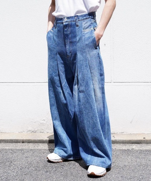 SHINYAKOZUKA(シンヤコヅカ)の「【SHINYAKOZUKA】 RE-BAGGY-LG(デニムパンツ・メンズ・ブルー・LARGE)」の3枚目の写真