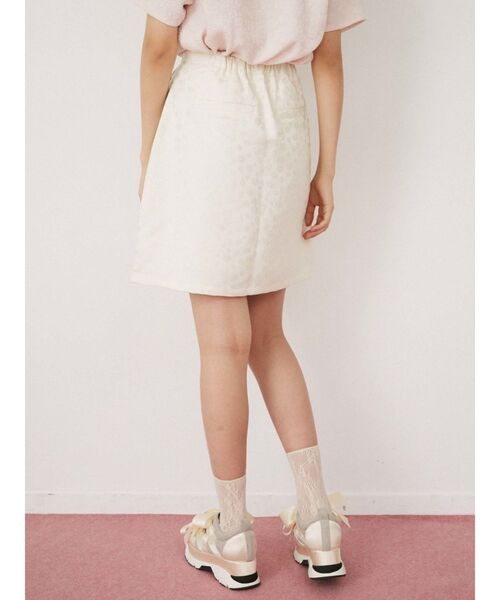 merry jenny（メリージェニー）の「flowerスカラップミニスカート（スカート・レディース・アイボリー/ブラック・FREE）」の4枚目の写真