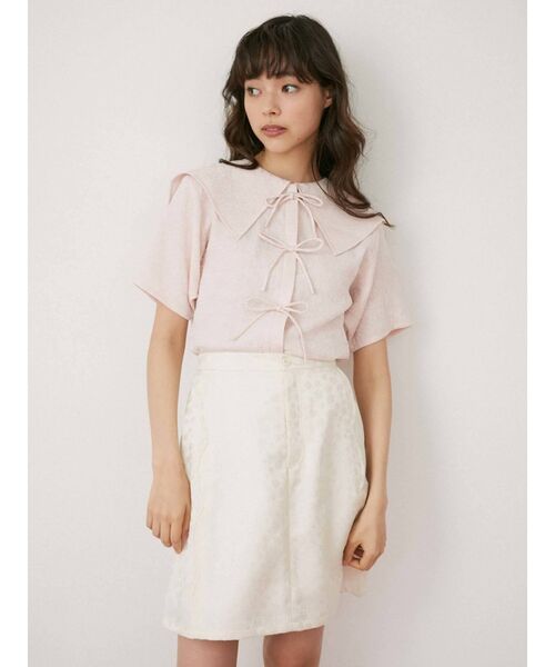 merry jenny（メリージェニー）の「flowerスカラップミニスカート（スカート・レディース・アイボリー/ブラック・FREE）」の5枚目の写真