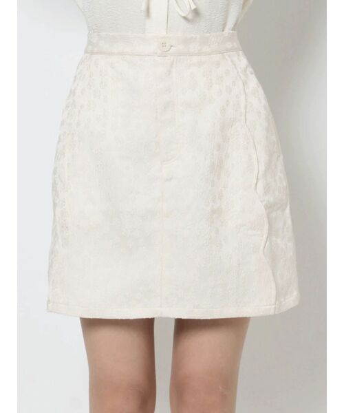 merry jenny（メリージェニー）の「flowerスカラップミニスカート（スカート・レディース・アイボリー/ブラック・FREE）」の20枚目の写真