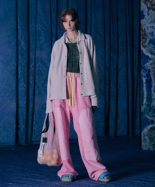 Jieda（ジエダ）の「MESH SHOPPING BAG（トートバッグ・メンズ・グリーン/ピンク/ブラック・ONE SIZE）」の7枚目の写真