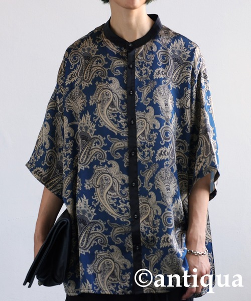 antiqua（アンティカ）の「主役級の存在感。アンティークペイズリー柄シャツ（シャツ/ブラウス・レディース・レッド/ネイビー・FREE）」の10枚目の写真