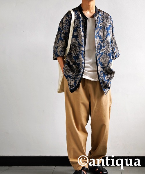 antiqua（アンティカ）の「主役級の存在感。アンティークペイズリー柄シャツ（シャツ/ブラウス・レディース・レッド/ネイビー・FREE）」の11枚目の写真