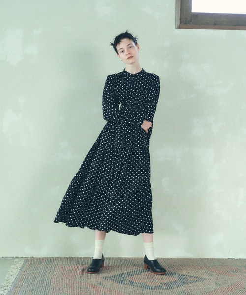 ドットティアードワンピース（ワンピース）｜manana suerte