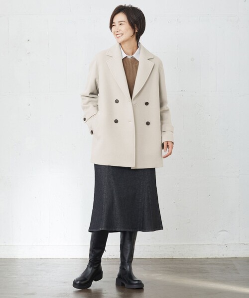 J.PRESS Ladies(J.プレス レディス)の「【洗える】ストレッチブロードストライプ シャツカラー ブラウス(シャツ/ブラウス・レディース・グレー系1/ベージュ系1/サックスブルー系1・XS)」の6枚目の写真