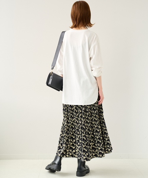 JOURNAL STANDARD relume（ジャーナルスタンダード　レリューム）の「■《追加4》USAコットンロングラウンドプルオーバー（Tシャツ/カットソー・レディース・ホワイト・FREE）」の3枚目の写真