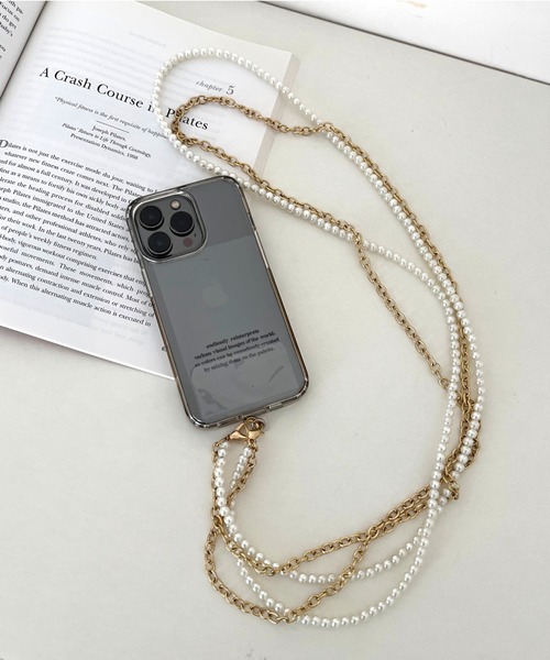 prose verse（プロズヴェール）の「スマホチェーンストラップ（スマホグッズ・レディース・ホワイト系その他/ブラック/ホワイト・ﾌﾘ-）」の3枚目の写真