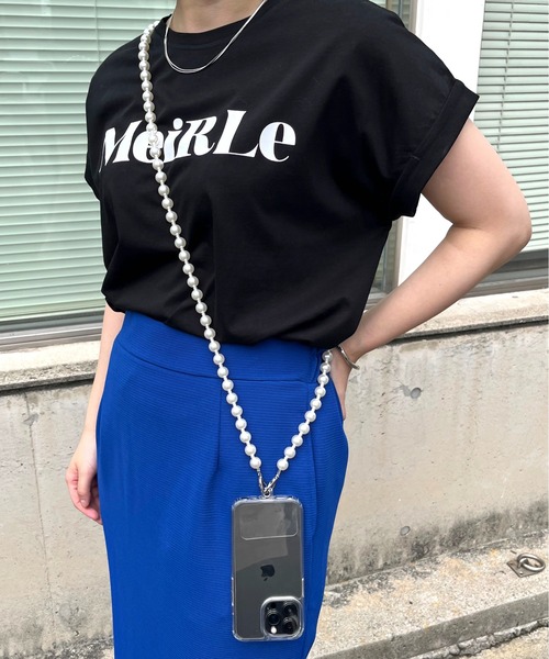 prose verse（プロズヴェール）の「スマホチェーンストラップ（スマホグッズ・レディース・ホワイト系その他/ブラック/ホワイト・ﾌﾘ-）」の2枚目の写真