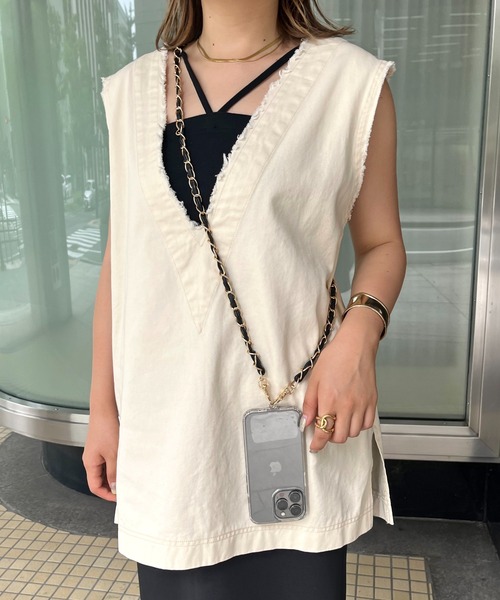 prose verse（プロズヴェール）の「スマホチェーンストラップ（スマホグッズ・レディース・ホワイト系その他/ブラック/ホワイト・ﾌﾘ-）」の12枚目の写真