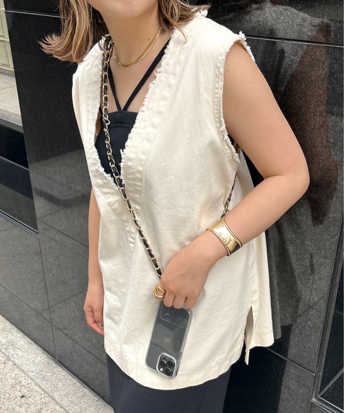 prose verse（プロズヴェール）の「スマホチェーンストラップ（スマホグッズ・レディース・ホワイト系その他/ブラック/ホワイト・ﾌﾘ-）」の11枚目の写真