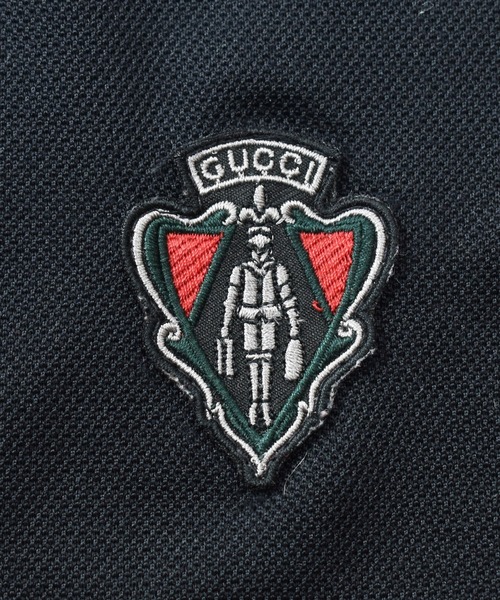 VINTAGE(ヴィンテージ)の「【ヴィンテージ古着】OLD GUCCI / グッチ クレストワッペン ポロシャツ イタリア製(ポロシャツ・メンズ・ブラック・SMALL)」の4枚目の写真