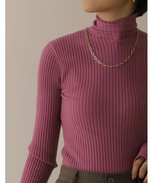 Re:EDIT（リエディ）の「[新色追加][2022A/W COLLECTION]リブフレアスリーブプルオーバー（ニット/セーター・レディース・パープル/イエロー/アイボリー/ブラック/グリーン/グレー/オレンジ/モカ/ブルー/ブラック系その他・LARGE/MEDIUM）」の16枚目の写真