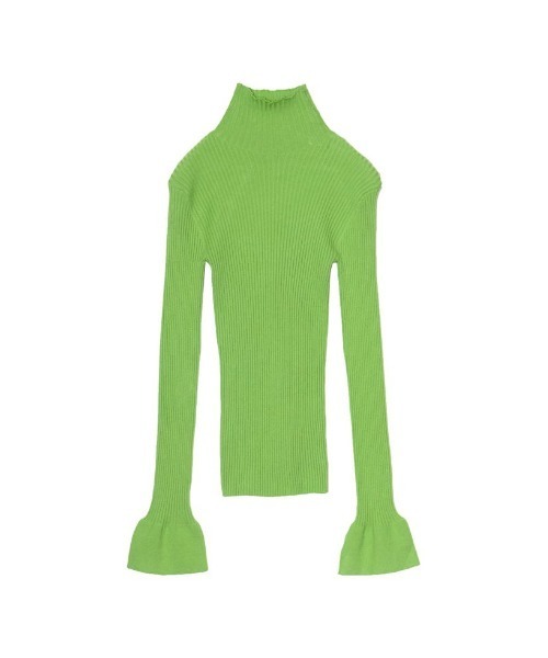 Re:EDIT（リエディ）の「[新色追加][2022A/W COLLECTION]リブフレアスリーブプルオーバー（ニット/セーター・レディース・パープル/イエロー/アイボリー/ブラック/グリーン/グレー/オレンジ/モカ/ブルー/ブラック系その他・LARGE/MEDIUM）」の18枚目の写真