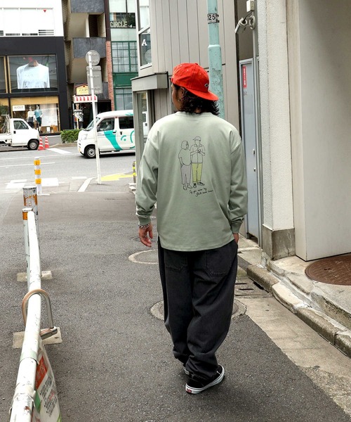 BACK NUMBER（バックナンバー）の「【BACK NUMBER】イラストプリントロンＴ（Tシャツ/カットソー・メンズ・ケリーグリーン/ホワイト/ブラック・L/S/XL/M）」の7枚目の写真