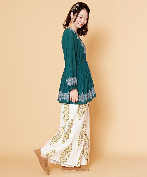 チャイハネ（チャイハネ）の「【チャイハネ】ジプラス刺繍トップス（その他トップス・レディース・グリーン/ブラウン/ホワイト・FREE）」の19枚目の写真