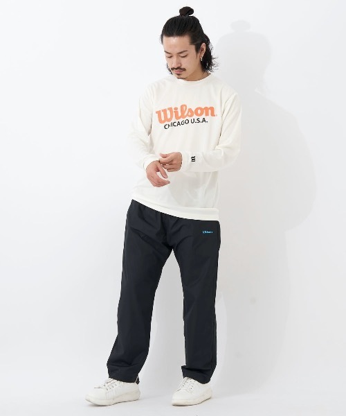 wilson(ウィルソン)の「【WILSON:ウィルソン】ドライメッシュグラフィックロングTシャツ(Tシャツ/カットソー・メンズ・ホワイト/ブラック/オレンジ・MEDIUM/LARGE/X-LARGE)」の6枚目の写真