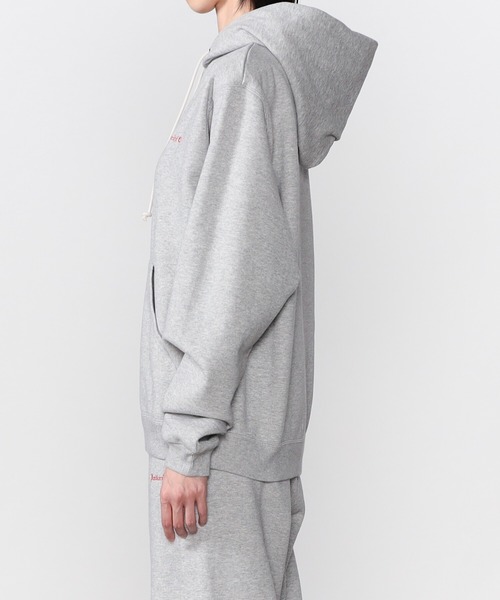 Bshop(ビショップ)の「Handkerchief Club | 裏毛スウェットフーディー WOMEN(パーカー・レディース・グレー/グリーン・0)」の6枚目の写真