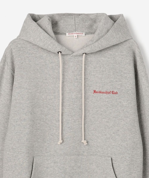 Bshop(ビショップ)の「Handkerchief Club | 裏毛スウェットフーディー WOMEN(パーカー・レディース・グレー/グリーン・0)」の10枚目の写真