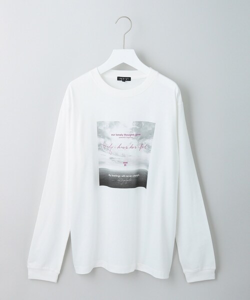 INDIVI(インディヴィ)の「【WORLD for the World】フォトプリント ロングTシャツ(Tシャツ/カットソー・レディース・ホワイト・38/13/05)」の1枚目の写真