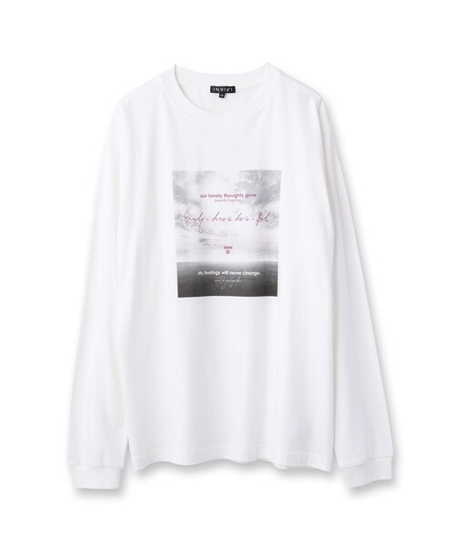 INDIVI(インディヴィ)の「【WORLD for the World】フォトプリント ロングTシャツ(Tシャツ/カットソー・レディース・ホワイト・38/13/05)」の17枚目の写真