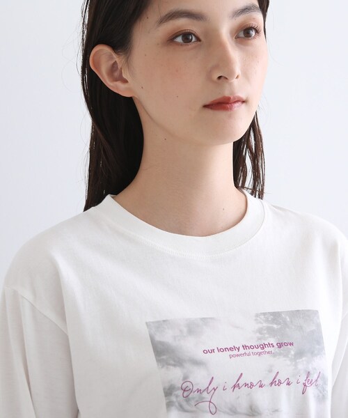 INDIVI(インディヴィ)の「【WORLD for the World】フォトプリント ロングTシャツ(Tシャツ/カットソー・レディース・ホワイト・38/13/05)」の13枚目の写真
