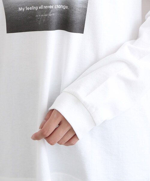 INDIVI(インディヴィ)の「【WORLD for the World】フォトプリント ロングTシャツ(Tシャツ/カットソー・レディース・ホワイト・38/13/05)」の12枚目の写真