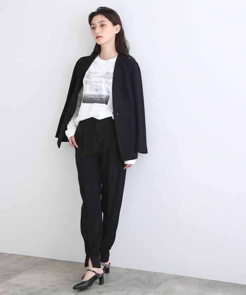 INDIVI(インディヴィ)の「【WORLD for the World】フォトプリント ロングTシャツ(Tシャツ/カットソー・レディース・ホワイト・38/13/05)」の2枚目の写真