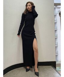 GYDA | 【ゆうちゃみコラボ】BACK OPENテレコロングスリットワンピース(ワンピース)