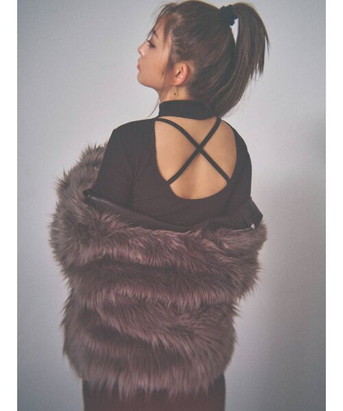 GYDA（ジェイダ）の「【ゆうちゃみコラボ】BACK OPENテレコロングスリットワンピース（ワンピース・レディース・ブラック・SMALL/MEDIUM）」の11枚目の写真