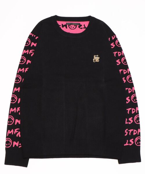 STUD MUFFIN（スタッドマフィン）の「STUD MUFFIN/スタッドマフィン/グラフィティニットロングスリーブ（ニット/セーター・メンズ・ブラック/グリーン/ベージュ・3/2）」の4枚目の写真