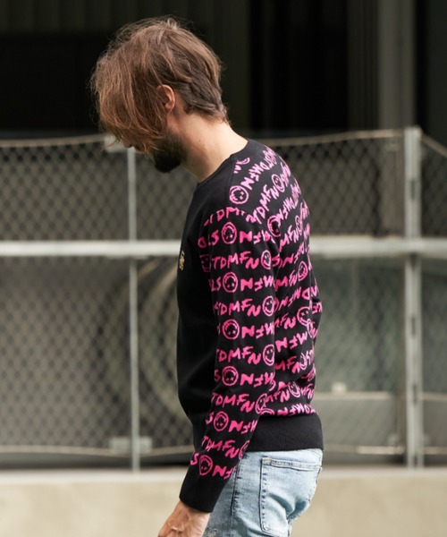 STUD MUFFIN（スタッドマフィン）の「STUD MUFFIN/スタッドマフィン/グラフィティニットロングスリーブ（ニット/セーター・メンズ・ブラック/グリーン/ベージュ・3/2）」の7枚目の写真