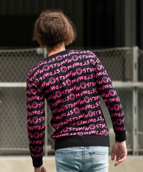 STUD MUFFIN（スタッドマフィン）の「STUD MUFFIN/スタッドマフィン/グラフィティニットロングスリーブ（ニット/セーター・メンズ・ブラック/グリーン/ベージュ・3/2）」の8枚目の写真