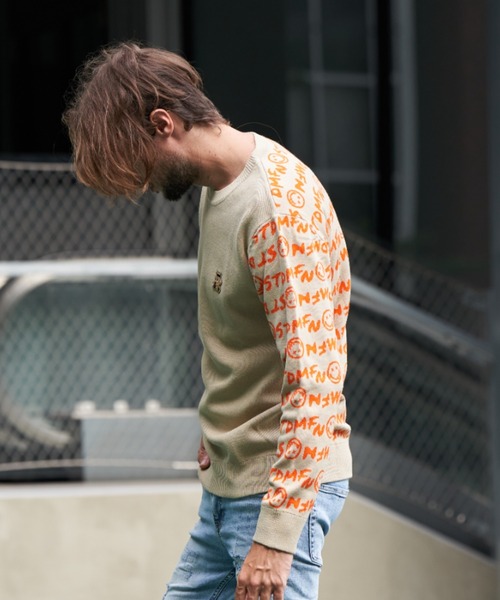 STUD MUFFIN（スタッドマフィン）の「STUD MUFFIN/スタッドマフィン/グラフィティニットロングスリーブ（ニット/セーター・メンズ・ブラック/グリーン/ベージュ・3/2）」の14枚目の写真