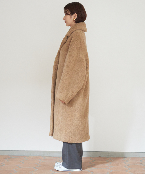 Rouge vif(ルージュヴィフ)の「ボアコート(その他アウター・レディース・ベージュ・38/36)」の8枚目の写真