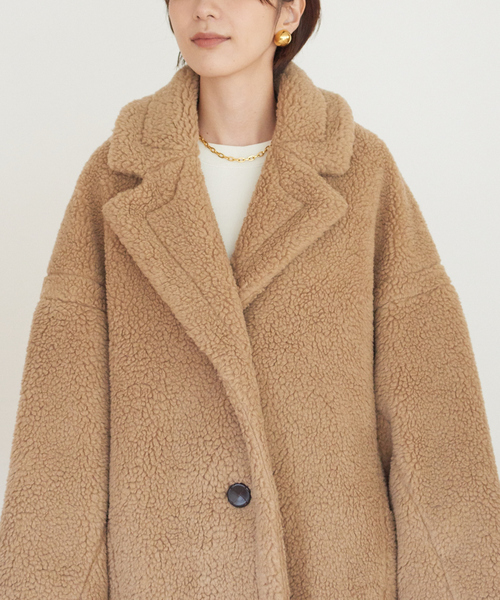 Rouge vif(ルージュヴィフ)の「ボアコート(その他アウター・レディース・ベージュ・38/36)」の10枚目の写真