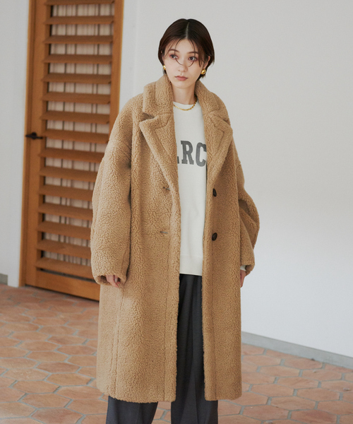 Rouge vif(ルージュヴィフ)の「ボアコート(その他アウター・レディース・ベージュ・38/36)」の16枚目の写真