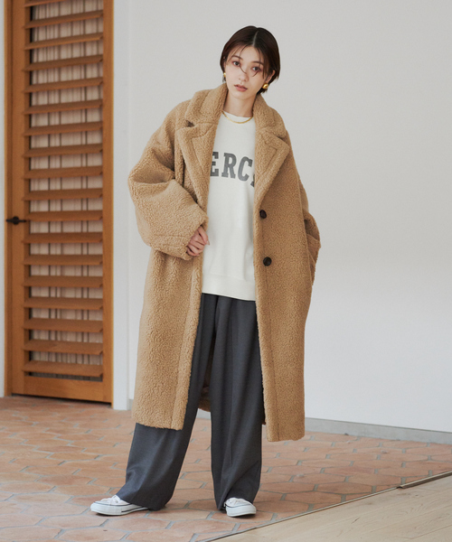 Rouge vif(ルージュヴィフ)の「ボアコート(その他アウター・レディース・ベージュ・38/36)」の17枚目の写真