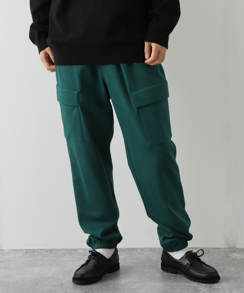 FIRST DOWN(ファーストダウン)の「【FIRST DOWN / ファーストダウン】 CARGO PANTS COTTON SWEAT(カーゴパンツ・メンズ・グリーン/ブラック/チャコールグレー・MEDIUM/LARGE)」の3枚目の写真