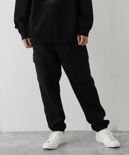 FIRST DOWN(ファーストダウン)の「【FIRST DOWN / ファーストダウン】 CARGO PANTS COTTON SWEAT(カーゴパンツ・メンズ・グリーン/ブラック/チャコールグレー・MEDIUM/LARGE)」の2枚目の写真