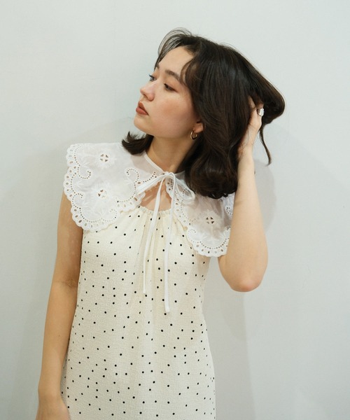 TINA:JOJUN(ティーナジョジュン)の「レース 付け衿 TINA:JOJUN(付け襟・レディース・ホワイト/ブラック・F)」の17枚目の写真