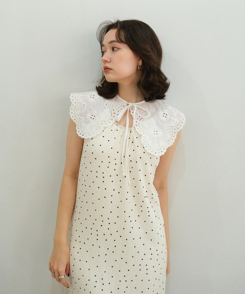TINA:JOJUN(ティーナジョジュン)の「レース 付け衿 TINA:JOJUN(付け襟・レディース・ホワイト/ブラック・F)」の16枚目の写真
