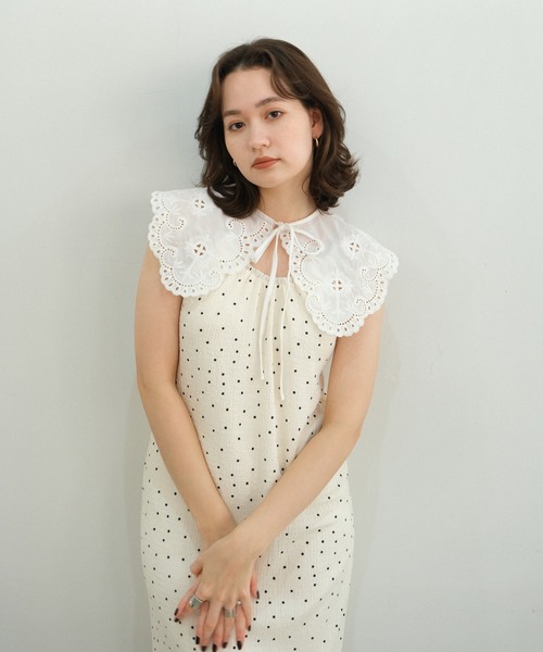 TINA:JOJUN(ティーナジョジュン)の「レース 付け衿 TINA:JOJUN(付け襟・レディース・ホワイト/ブラック・F)」の15枚目の写真