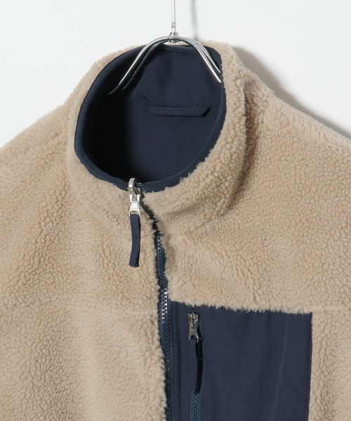 ikka（イッカ）の「【撥水／2WAY】リバーシブルボアフリースブルゾン（ブルゾン・メンズ・ホワイト/チャコールグレー/オリーブ/ベージュ・S/M/L/XL）」の20枚目の写真