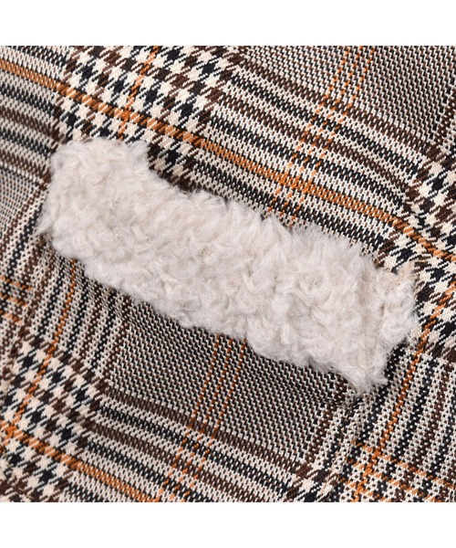 SLAP SLIP BABY（スラップスリップベビー）の「SLAPSLIPBABY/チェックくまワッペンボアベストベビー(70~80cm)（ベスト・キッズ・ブラック系その他/ベージュ系その他・ONESIZE）」の11枚目の写真